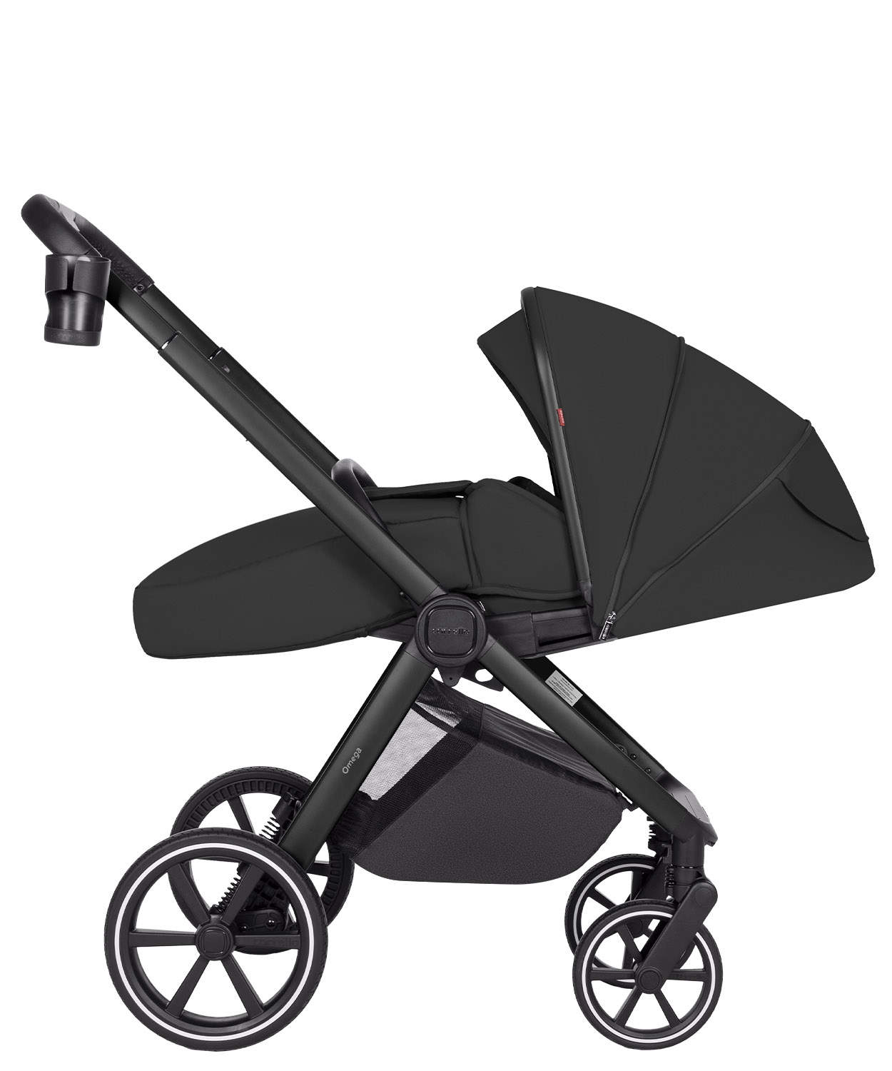 Универсальная коляска Omega 2 в 1 Deluxe 2025 Регулировка высоты родительской ручки – телескопическая.